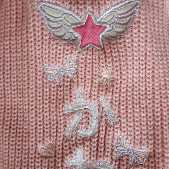 Hot Topic Pink & White Kawaii Wings Embroidered Long Sleeve Cardigan Size XL - Picture 6 of 9